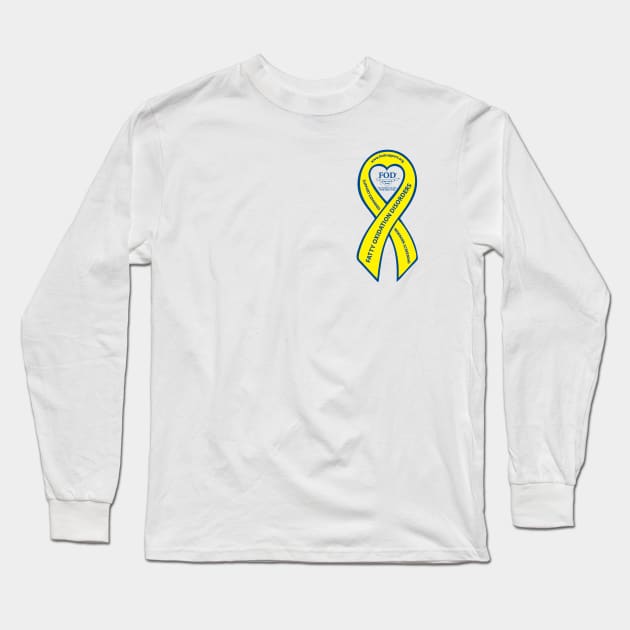 Main FOD Awareness Ribbon Long Sleeve T-Shirt by FOD Family Support Group